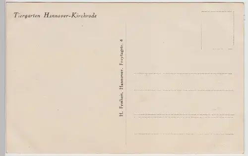 (115816) Foto AK Hannover Kirchrode, Tiergarten