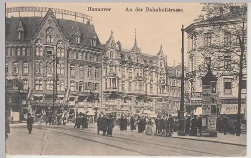 (115554) AK Hannover, An der Bahnhofstraße 1915