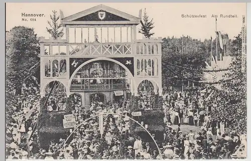 (115551) AK Hannover, Schützenfest am Rundteil 1906