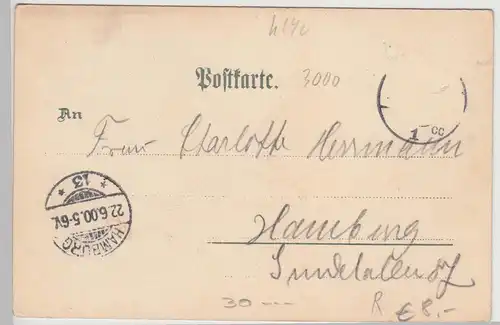 (115547) AK Gruss aus Hannover, Turm von Döhren, Litho 1900