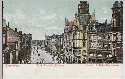 (115398) AK Hannover, Georgstraße mit Passage 1905