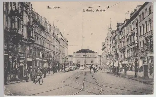 (115395) AK Hannover, Bahnhofstraße 1918