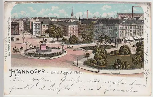 (113721) Künstler AK Hannover, Ernst August Platz, Bristol 1903