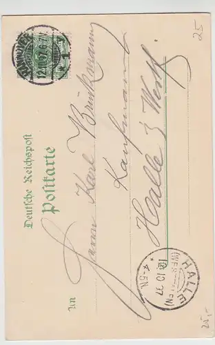 (113699) Künstler AK Gruß aus Hannover, Restaurant Parkhaus 1897
