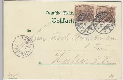 (113638) Künstler AK Gruß vom Neuen Hause in Hannover, Konzertcafé 1900