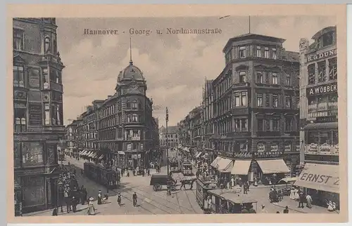 (113139) AK Hannover, Georg- u. Nordmannstraße 1920er