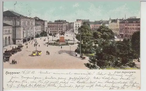 (113032) AK Hannover, Ernst-Augustplatz 1903