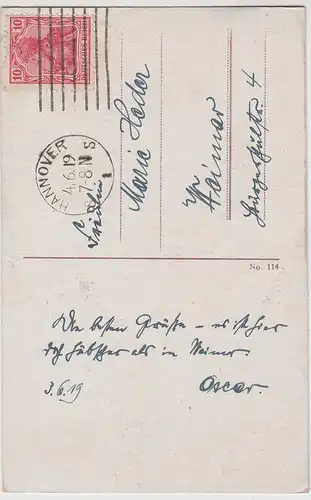 (111208) AK Hannover, Haus der Väter, 1919