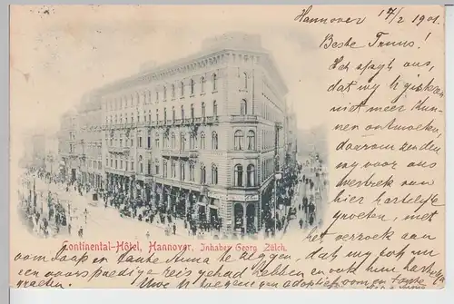 (110925) AK Hannover, Continental-Hotel, 1901