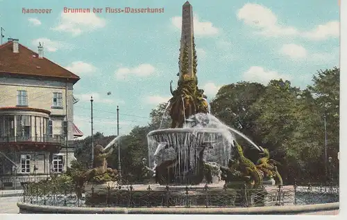 (107775) AK Hannover, Brunnen, Flusswasserkunst, um 1910