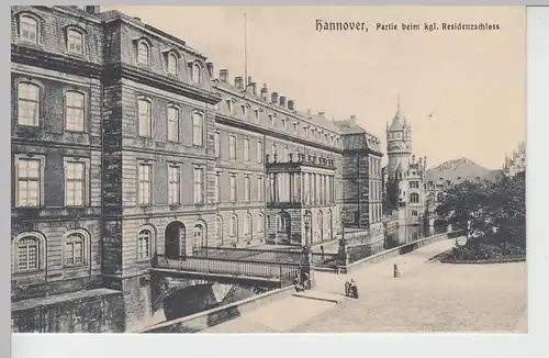 (107507) AK Hannover, Partie beim Kgl. Residenzschloss, vor 1905