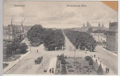 (107506) AK Hannover, Herrenhäuser Allee, 1906