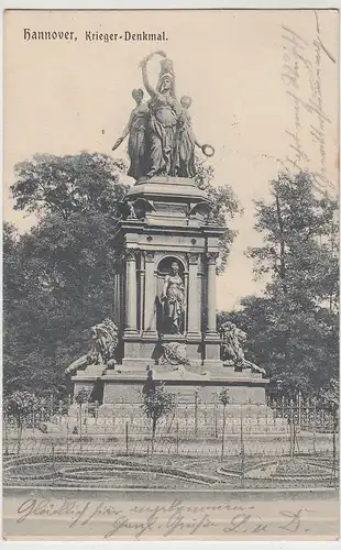 (107055) AK Hannover, Kriegerdenkmal 1906