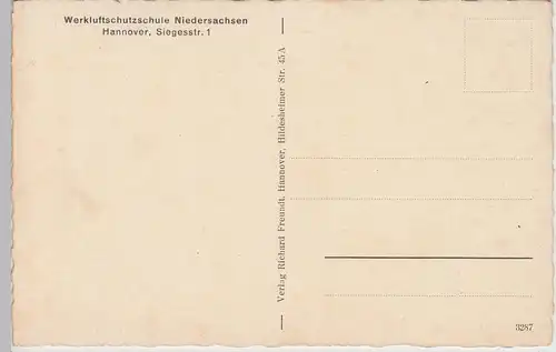 (106910) AK Hannover, Werkluftschutzschule Niedersachsen, Schlafraum 1933-45