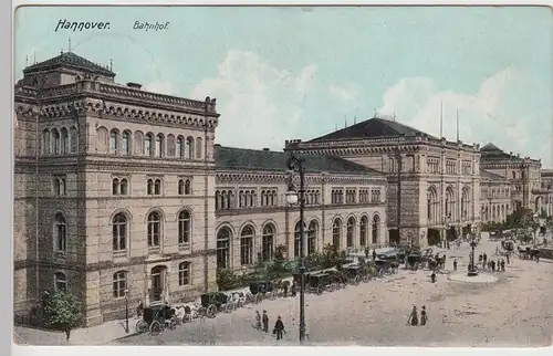 (104946) AK Hannover, Bahnhof, 1909
