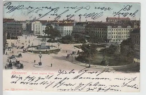 (101336) AK Hannover, Ernst August Platz 1907