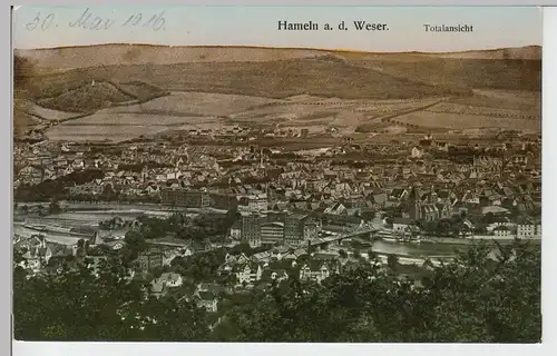 (87411) AK Hameln, Totalansicht 1916