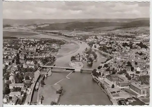 (15213) Foto AK Hameln, Weser, Panorama, Luftbild, nach 1945