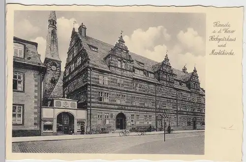 (104198) AK Hameln, Hochzeitshaus und Marktkirche, 1920er