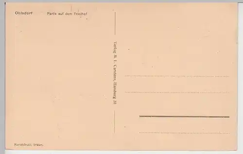 (95354) AK Hamburg Ohlsdorf, Partie auf dem Friedhof, vor 1945