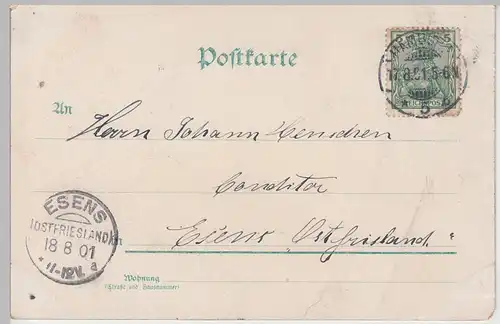 (93563) AK Hamburg, Alter Jungfernstieg und Alsterdamm, 1901