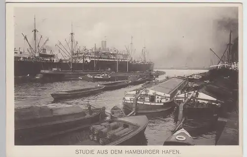 (93556) AK Hamburg, Hafen Teilansicht vor 1945