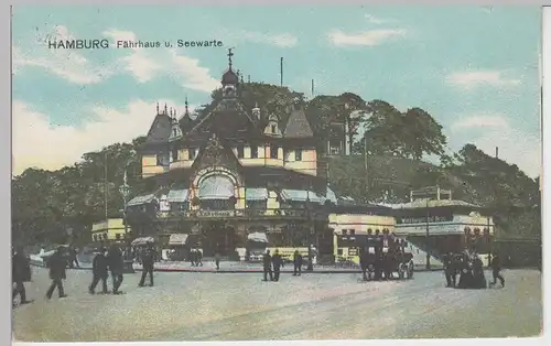 (91342) AK Hamburg, Seewarte, Fährhaus 1907