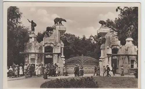 (90080) Foto AK Hamburg, Carl Hagenbeck's Tierpark, Haupteingang, 1928