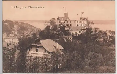 (84509) AK Hamburg, Süllberg, Blick vom Bismarckstein, vor 1945