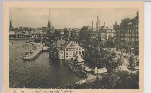 (84499) AK Hamburg, Jungfernstieg, Alsterdamm, vor 1945