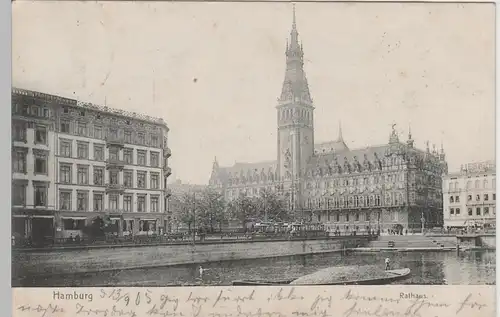 (78810) AK Hamburg, Rathaus, 1905