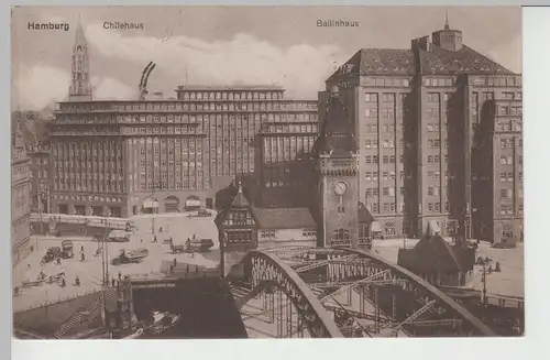 (78046) AK Hamburg, Chilehaus u. Ballinhaus, 1926