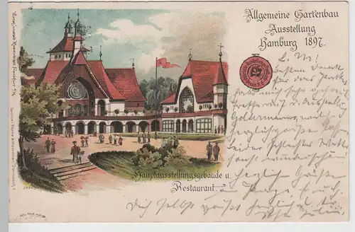 (78047) AK Hamburg, Allg. Gartenbau Ausstellung 1897, Litho