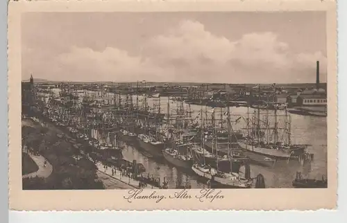 (76428) AK Hamburg, Alter Hafen, Segelschiffe, vor 1945