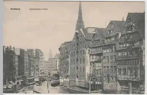 (75874) AK Hamburg, Deichstraßen-Fleet, 1912