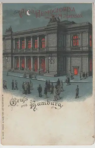 (75560) Künstler AK Gruß aus Hamburg, Börse, bis um 1905