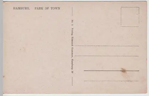 (66442) AK Hamburg, Stadtpark, vor 1945