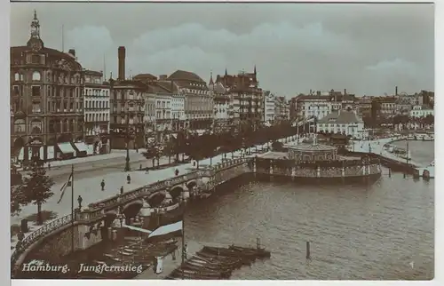 (66418) Foto AK Hamburg, Jungfernstieg, 1920er
