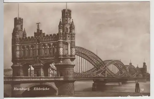(66415) Foto AK Hamburg, Elbbrücke, 1920er