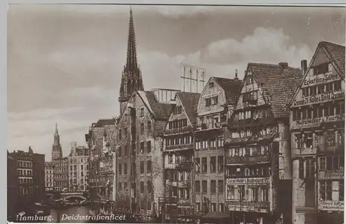 (66414) Foto AK Hamburg, Deichstraßenfleet, 1920er