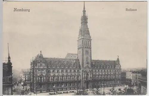 (5611) AK Hamburg, Elbe, Rathaus, vor 1945