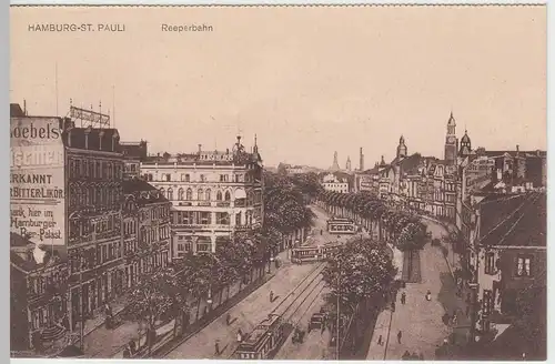 (46998) AK Hamburg, St. Pauli, Reeperbahn, vor 1945
