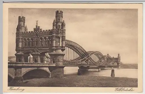 (42065) AK Hamburg, Elbbrücke 1928