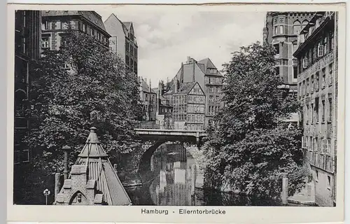 (42063) AK Hamburg, Ellerntorbrücke, aus Leporello 1936