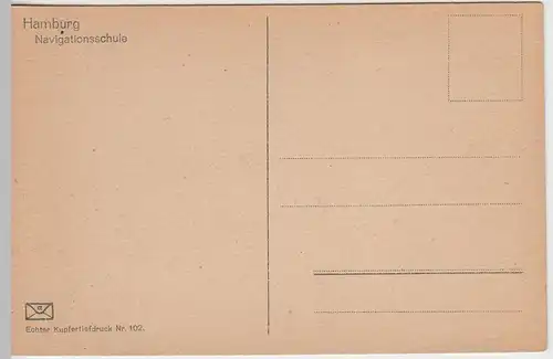 (41662) AK Hamburg, Navigationsschule, vor 1945