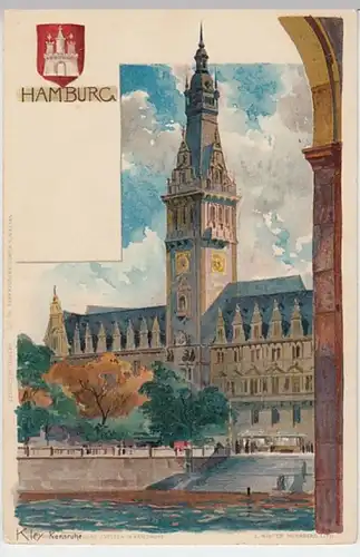 (19317) Künstler AK Kley, Hamburg, Rathaus, bis 1905
