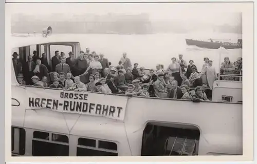 (14256) Foto AK Hamburg, Große Hafenrundfahrt, nach 1945