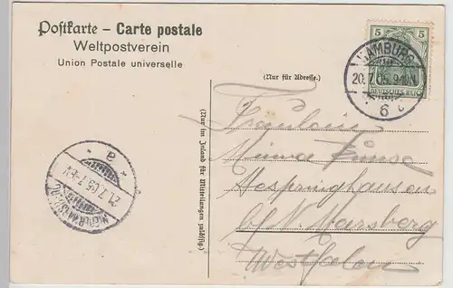 (115154) AK Hamburg, Kaiser Wilhelm-Denkmal 1905