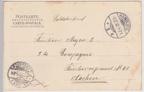 (114943) AK Hamburg Eppendorf, In den Anlagen beim Krankenhause 1902