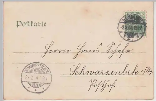 (114941) AK Hamburg, Schiffe im Hafen 1904